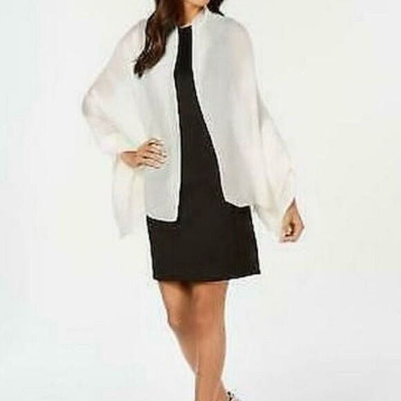INC International Concepts Pleated Lightweight Evening Wrap Beige Size Regular